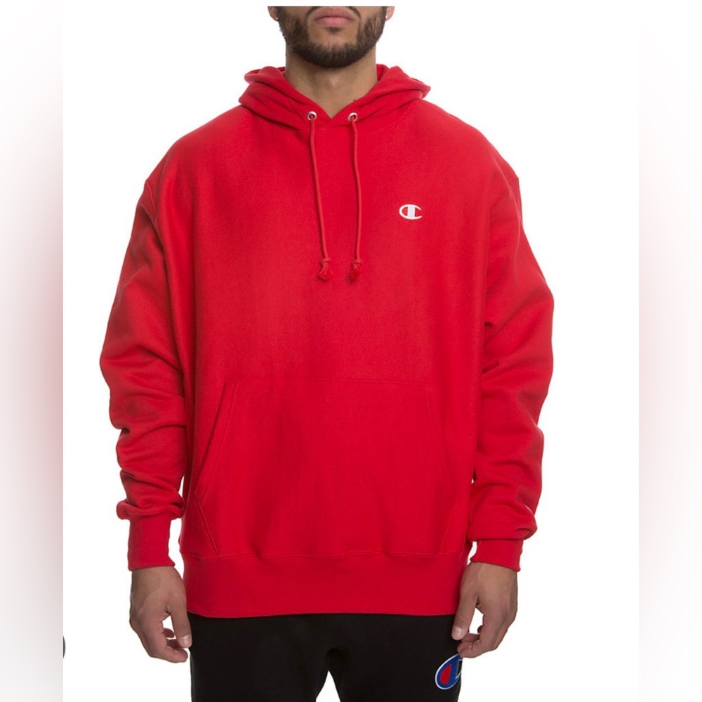 Champion Men's Vibrant Red Pullover Hoodie